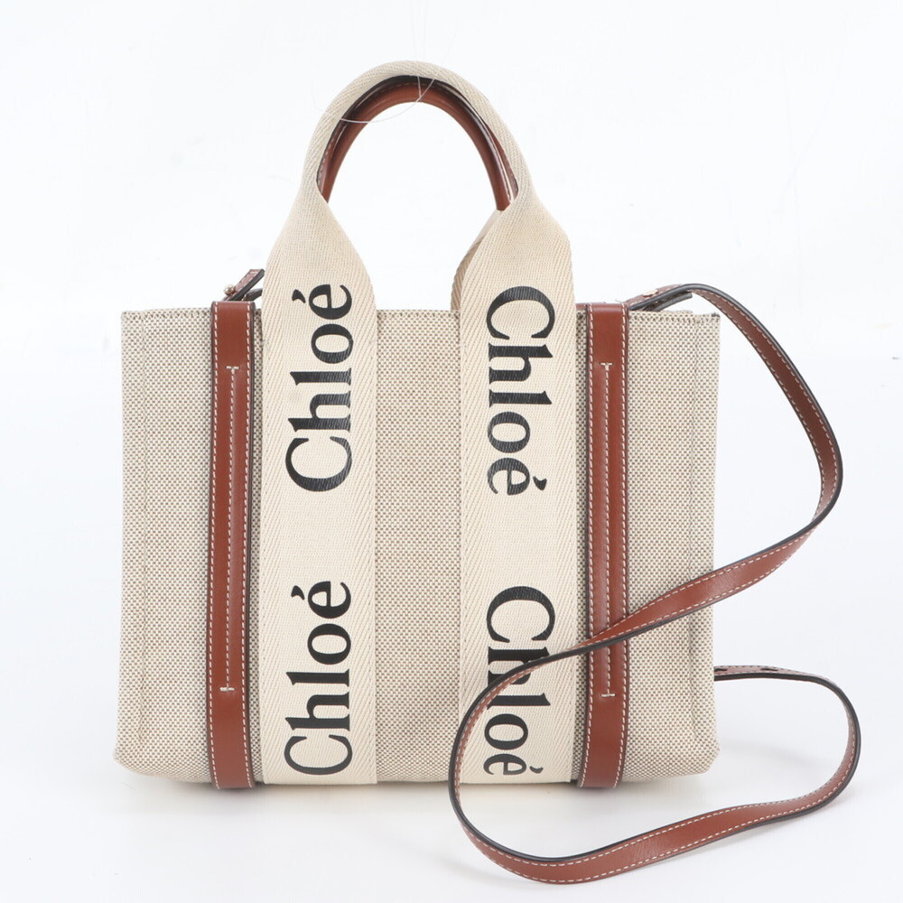 Chloé Chloe Woody Small Leather 2-Way Shoulder Bag, Crossbody Handbag, Tote B...